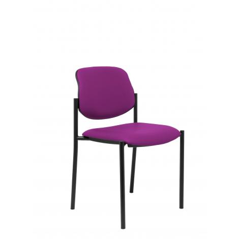 SILLA FIJA VILLALGORDO SIMILPIEL MORADO CHASIS NE - Imagen 1