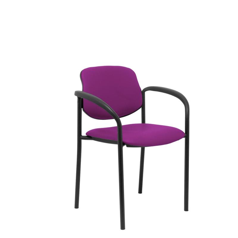 SILLA FIJA VILLALGORDO SIMILPIEL MORADO CHASIS NE - Imagen 1