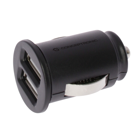 CARGADOR 2X USB POWER2GO COCHE NEGRO - Imagen 1