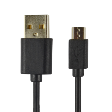 CABLE POWER2GO USB-A A MICRO-USB 1M NEGRO - Imagen 1