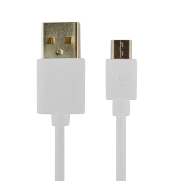CABLE POWER2GO USB-A A MICRO-USB 1M BLANCO - Imagen 1