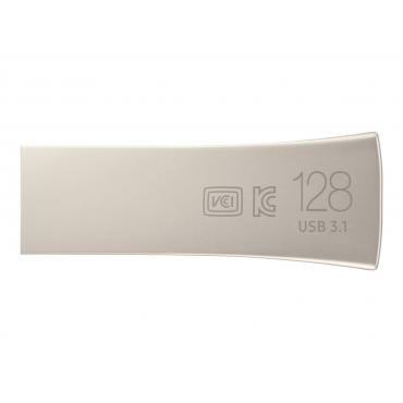 PEN DRIVE 128GB SAMSUNG BAR PLUS CHAMPAGNE SILVER - Imagen 3