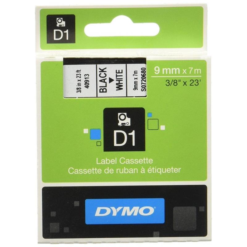 CINTA DYMO TT D1 40913 BLANCO-NEGRO 9MMX7M POLIEST - Imagen 1