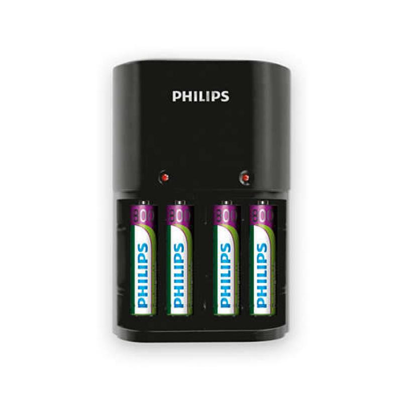 CARGADOR PILAS PHILIPS SCB1450NB AA&AAA + 4 PILAS - Imagen 1