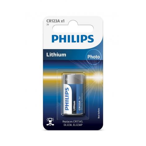 PILAS PHILIPS LITIO CR123 3V PACK 1 - Imagen 1