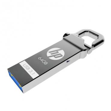 PEN DRIVE 64GB HP METALICO X750W MOSQUETON - Imagen 4