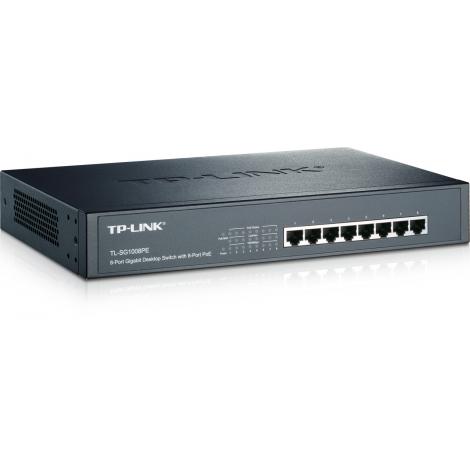 SWITCH TP-LINK 8 PUERTOS NO GESTION POE METALICO - Imagen 1