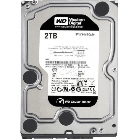 DISCO DURO 3.5" WESTERN DIGITAL 2TB SATA3 7200RPM BLACK - Imagen 1